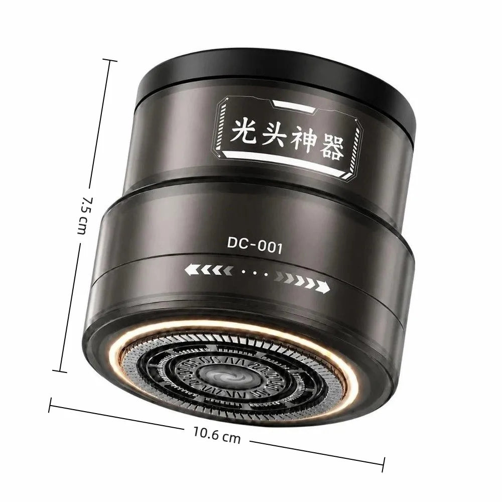 Rasoir électrique 2-en-1 rechargeable (9800 tr/min) avec grande autonomie – Rasoir multifonction pour hommes (crâne rasé) et tondeuse à cheveux avec affichage numérique