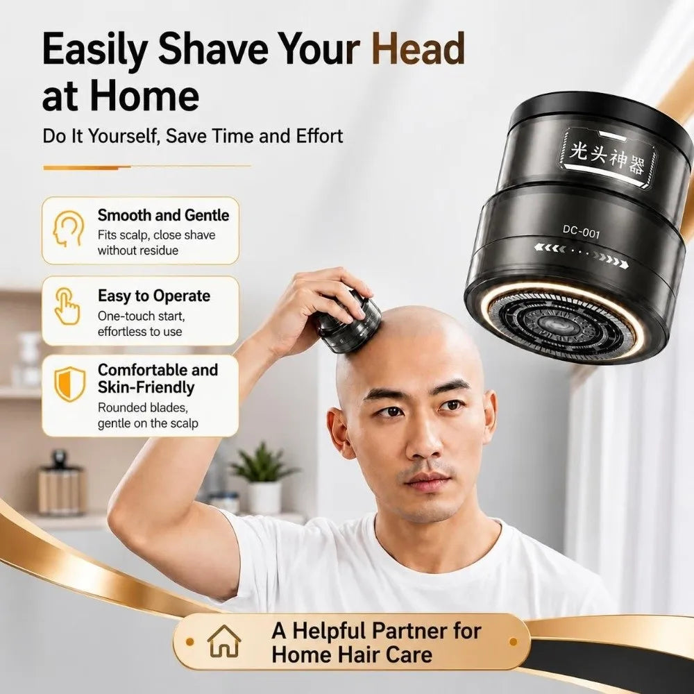 Rasoir électrique 2-en-1 rechargeable (9800 tr/min) avec grande autonomie – Rasoir multifonction pour hommes (crâne rasé) et tondeuse à cheveux avec affichage numérique